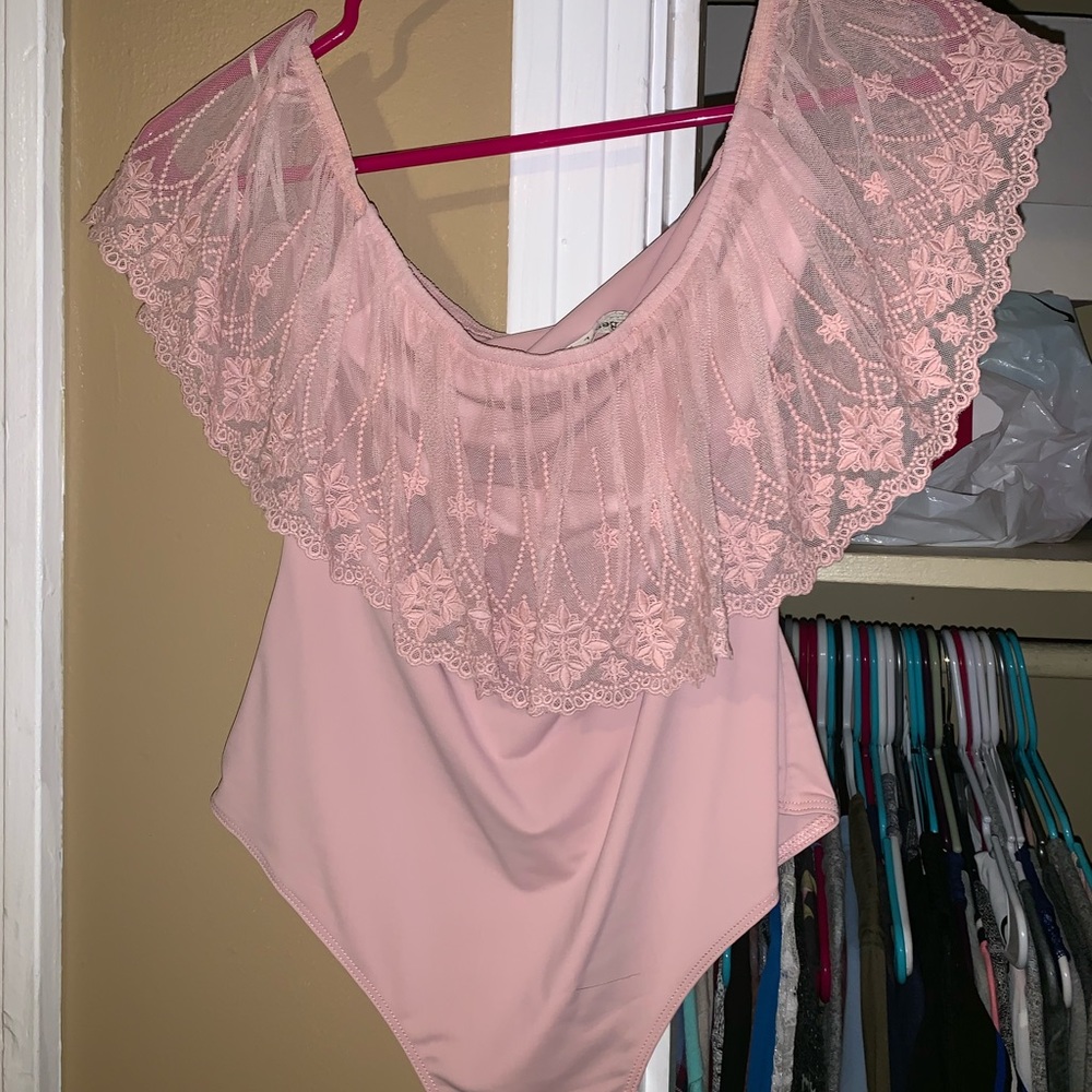 Off the shoulder body suit